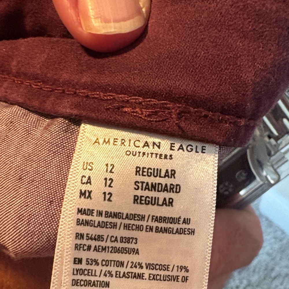 American Eagle Outfitters Burgundy Trousers - Picture 6 of 6